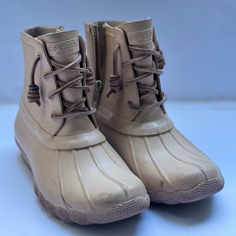 Sperry Beige Duck Boots